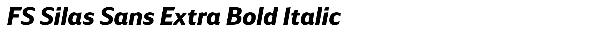 FS Silas Sans Extra Bold Italic image